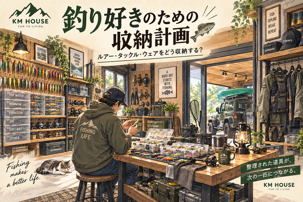 釣り好きのための収納計画｜ルアー・タックル・ウェアをどう収納する？