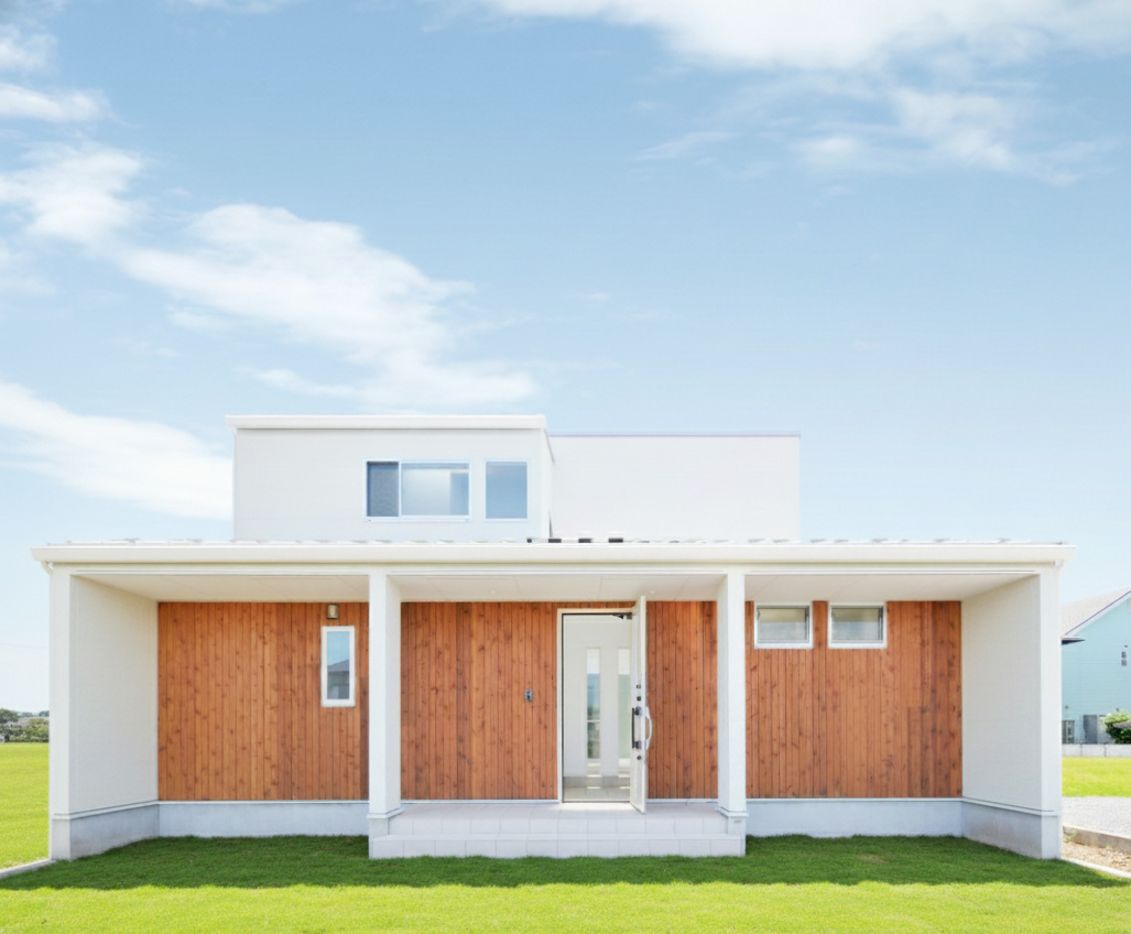 プライベートな中庭を囲むコの字型プラン